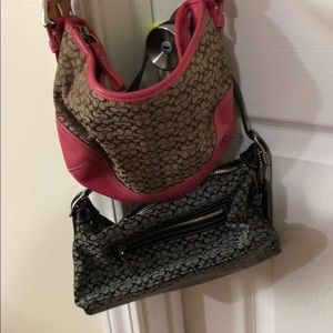 TWO small Coach shoulder bags